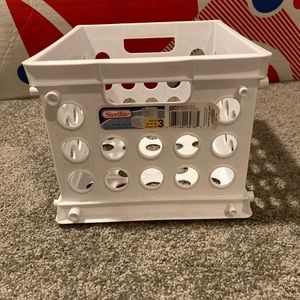 White Sterilite Mini Milk Crate